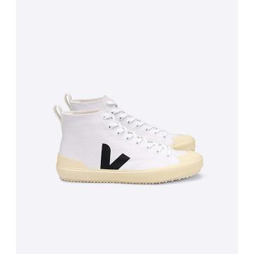 Veja NOVA HT CANVAS PIERRE Men's High Tops White/Black | NZ 106AHK